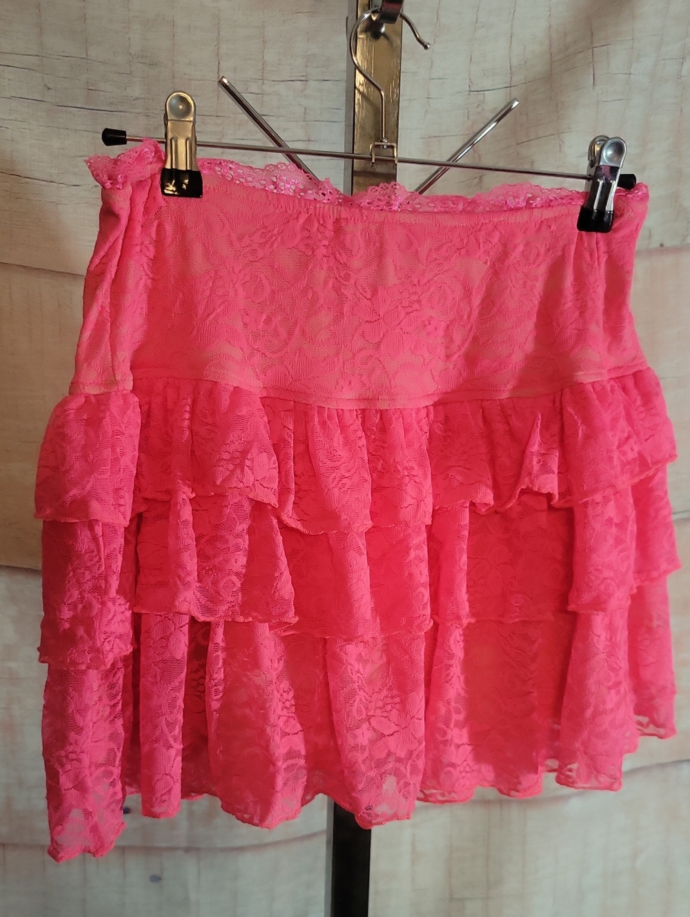 Hot Pink Ruffled Skirt - Picture 3 of 6